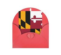DLXW Cartes de remerciement vierges avec enveloppes invitant parents, amis, frères, sœurs, voisins, collègues, carte de vœux drapeau de l'état du Maryland
