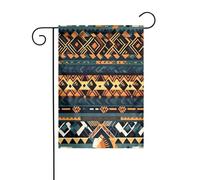 Dlxw Drapeau africain tribal ethnique texture 30,48 x 45,72 cm double face pour l'extérieur crée une décoration de jardin romantique atmosphère extérieure à la maison. Améliorez le goût de votre