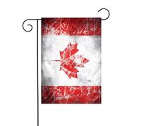 Dlxw Drapeau rétro du Canada de 30,48 x 45,72 cm double face pour créer une décoration de jardin romantique, une atmosphère extérieure à la maison. Améliorez le goût de votre décoration de jardin à la