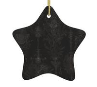 DLXW en céramique à suspendre pour sapin de Noël Motif européen Maisons, centres commerciaux, supermarchés et magasins