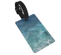 Dlxw Étiquettes de bagage en PVC pour sacs de voyage et étiquettes d'identification de bagages. Les essentiels de voyage se démarquent lors de vos voyages ! L'océan profond
