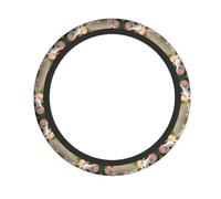 Dlxw Housse de volant de voiture antidérapante - 38,1 cm - Housse de protection universelle élastique et durable - Protection complète - Confortable - Respirante et sans odeur - Rats mère et enfant