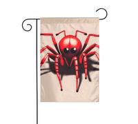 Dlxw Joli petit drapeau araignée rouge de 30,48 x 45,72 cm double face crée une décoration de jardin romantique pour la maison et l'extérieur. Améliorez le goût de votre décoration de jardin à la