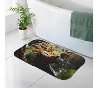 Dlxw Le tapis de bain en pierre de diatomite a une super absorption d'eau. Le tapis de douche Stone est antidérapant et sèche rapidement. C'est un tapis de sol de salle de bain (50 x 80 cm).