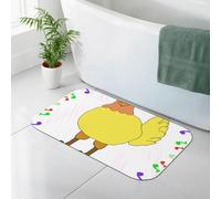 Dlxw Le tapis de bain en pierre de diatomite a une super absorption d'eau. Le tapis de douche Stone est antidérapant et sèche rapidement. C'est un tapis de sol de salle de bain (50 x 80 cm).