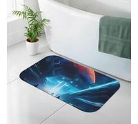Dlxw Le tapis de bain en pierre de diatomite a une super absorption d'eau. Le tapis de douche Stone est antidérapant et sèche rapidement. C'est un tapis de sol de salle de bain (50 x 80 cm).