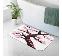 Dlxw Le tapis de bain en pierre de diatomite a une super absorption d'eau. Le tapis de douche Stone est antidérapant et sèche rapidement. C'est un tapis de sol de salle de bain (50 x 80 cm).