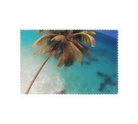 Dlxw Lot de 6 sets de table Îles des Caraïbes - Résistant à la chaleur et antidérapant, créant une expérience culinaire élégante