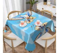DLXW Nappe carrée - Tissu polyester élégant et durable qui protège les dessus de table des taches et des rayures, convient pour toutes les occasions. Mouettes en vol (137,2 x 137,2 cm)