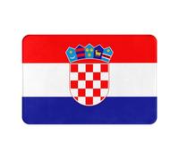 DLXW Paillasson antidérapant en flanelle épaisse - Multi-usage - Pour porte d'entrée, cuisine, salle de bain - Durable et facile à nettoyer - Drapeau de la République de Croatie