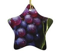 DLXW Pendentif en forme d'étoile en céramique Motif raisins frais Maisons, centres commerciaux, supermarchés et magasins