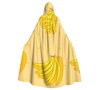 DLXW Renaissance adulte cape à capuche polyester cape victorienne capelle médiévale hobbit halloween costume cartoon banane
