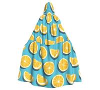 DLXW Renaissance adulte cape à capuche polyester cape victorienne capelle médiévale hobbit Halloween costume citron wedges