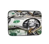 Dlxw Sac intérieur pour ordinateur portable, protection tendance, léger et portable. Housse pour ordinateur portable de 15 pouces, résistante aux chocs. Motifs billets de banque
