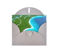 DLXW Une île dans l'océan Carte vierge avec enveloppe Carte de vœux Carte de remerciement 15,2 x 10,2 cm Enveloppe grise