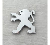 DLXYZML Embleme pour Peugeot 107 2005 2006 2007 2008,Capot Avant Coffre Arrière Embleme Rechange Insigne Autocollant Logo Hayon Tronc Porte Arrière ABS Accessoires Décoration Style Voiture,Silver