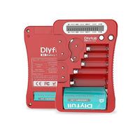 Dlyfull Testeur de piles LCD universel pour piles bouton AA AAA C D 9 V pour piles bouton CR123A CR2 CRV3 2CR5 CRP2 Rouge