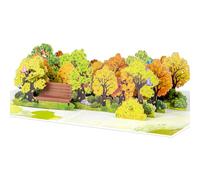 DLYMXGC Carte de vœux 3D enchanteresse rangée de ginkgo, mélange captivant d'art et de sentiment, carte pop-up, trésor captivant et réconfortant, moment mémorable pour les amis et la famille (Ginkgo)