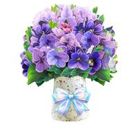 DLYMXGC Carte de vœux pop up 33 cm en forme de bouquet de fleurs en papier avec note vierge et enveloppe, cadeau idéal pour célébrer l'amour, les vacances, un anniversaire, la fête des mères, une