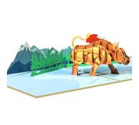 DLYMXGC Cartes pop-up 3D en forme de vache avec carte vierge et enveloppe, cadeau idéal pour l'amitié, l'amour, un anniversaire de mariage, des moments spéciaux, une inspiration, un anniversaire, des