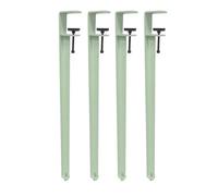 DLYZAYE Lot de 4 pieds de table réglables en métal pour table basse industrielle, pieds de rechange en fer, vert 40 cm