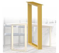DLYZAYE Pieds de table en fer forgé, pieds de table carrés rustiques en métal pour table basse, pieds de bureau robustes en métal noir, pour meubles de bureau (