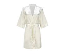DLZFUDTY Peignoir De Bain Femme,Peignoir De Bain Homme Robe de mariée avec Diamants, Peignoir Luxe Haute qualité, vêtements Nuit Sexy, Robe for Femme, Pyjama en Satin Soie(1,L)