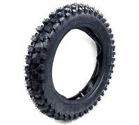 DLZFUDTY Pneu Trotinette Electrique,Roue Trottinette Electr Off Road pneus 90/100-14 avec Le Tube intérieur 90/100-14 for Dirt Pit Bike Motocross Moto Hors-Route 14 Pouces Roue arrière