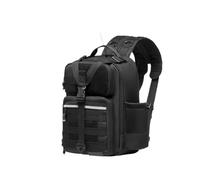 DLZFUDTY Sac De Peche,Sac A Dos De Peche Sac à Dos de pêche Convertible avec Porte-Canne, Sac Rangement Tactique réglable et résistant l'eau(Black Standard)