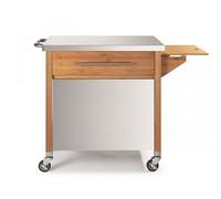 dm creation - chariot pour plancha bois/inox - 00231n