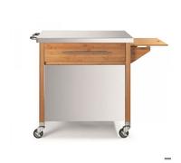 Dm Creation Chariot pour plancha bois/inox - 00231n