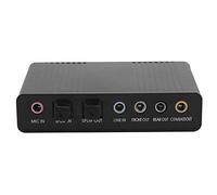 DM-HD10 Adaptateur Audio pour Carte Son Externe USB 5.1 pour Ordinateur, Carte Son Externe USB, Adaptateur Audio pour l'enregistrement de Karaoké