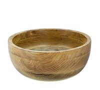DM House Grand saladier en bois de manguier, XXL, 24,5cm Ø x 9,5 cm de haut, finition en cire naturelle sans vernis artificiel. Fait à la main, style et design uniques.