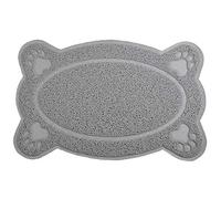 DM Tapis de litière pour chat - 40 x 26 cm - 5 couleurs disponibles (gris)