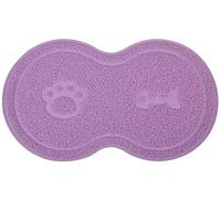 DM Tapis de litière pour chat en forme de 8 - 46 x 26 cm (violet)