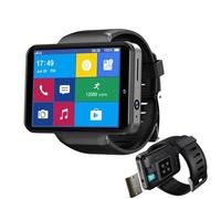 DM101 Montre Intelligente 4G avec Écran Tactile 2.41'' 1 Go + 16 Go, Batterie 2080 mAh, Double Appareil Photo, GPS WiFi Bluetooth Android Smartwatch pour Homme (Noir)