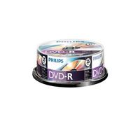 Philips DVD-R High-Speed (4,7 Go / 120 Minutes de vidéo, Vitesse 1-16x, Cake Box 25 pièces)