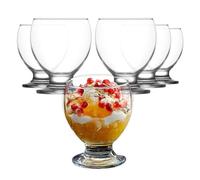 DMA-Z Lot de 6 bols à dessert et verres à boire, 250 ml, polyvalents, pour dessert, glace, pudding et boissons, passent au lave-vaisselle