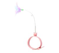DMAIS Bâton de jeu pour chat - interactive pour chat | Collier réglable en plumes pour chat | Joli motif plumes d'oiseau | Bâton d'activité pour chats et chatons