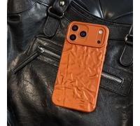 DMaos Coque de protection pour iPhone 14 Pro Max pour femmes, texture film ondulé 3D, mode pour iPhone14 Pro Max 6,7 pouces - Orange bébé