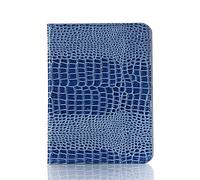 DMaos Étui à rabat en cuir effet croco réfléchissant avec support pour iPad Mini 6 8,3" 2021 avec fonction veille/réveil automatique, porte-cartes, protection classique et tendance pour - Bleu