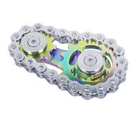 DMaos Fidget Spinner, chaîne de vélo de Liaison Spinner Design 2 Gears figity Spin Finger Games, mécanique Durable en Acier Inoxydable métallique, roulements Lisses, Jouets Premium figit - Coloré