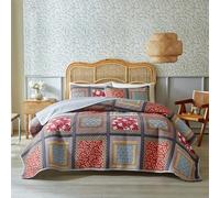DMBAOD Dessus De Lit 2 Personnes Patchwork Couvre Lit Matelasse De Luxe Boutis Coton Décoratif Courtepointe Jeté De Lit Multifonction avec 2 Taies d'oreiller A 264x230cm