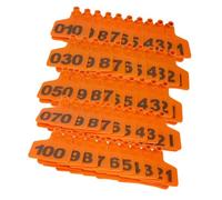 DMBAOD Étiquette d'oreille de Vache en Plastique PE, Identification des Animaux de Ferme, Mouton, Vache, numéro de Vache 001-500 Orange 4 * 5cm (1.57 * 1.96in) 401-500