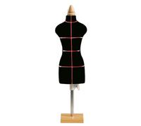 DMBAOD Forme de Robe, présentoir de Table de Torse de Mannequin avec Base en Bois, Mini modèle Femme/Homme 1/2 1/3 1/4 pour l'enseignement de la Fabrication de patrons de Couture