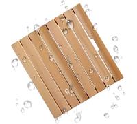 DMBBSAPBSH Caillebotis de Douche, Tapis de Douche en Teck, Coussinets de Pieds Absorbant l'eau for Salle de Douche, pédales de Tapis de Sol en Bois for Salle de Bain(90x60cm)