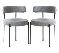 DMBBSAPBSH Chaises de Salle à Manger, Chaises Salle à Manger, Chaise de Cuisine, de Salle à Manger, Ronde, à Dossier incurvé et Pieds en métal, idéale for Le Salon ou la Chambre à Coucher