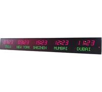 DMBBSAPBSH Horloge à Fuseaux Horaires Mondiaux, 3 Niveaux de réglage de la luminosité, for Les hôtels, Les Entreprises multinationales et Les aéroports internationaux