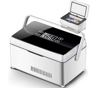 DMBBSAPBSH Réfrigérateur de Médecine, Réfrigérateur portable for médicaments, stockage de stylos à insuline interféron avec grand espace de réfrigération(Battery*3)