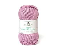 DMC - 100% Baby Cotton - Fil à tricoter - 100% coton | Spécialement conçu pour les bébés et la réalisation de layette | Doux et confortable | Pelote de 50 g - 106 m | 27 coloris disponibles
